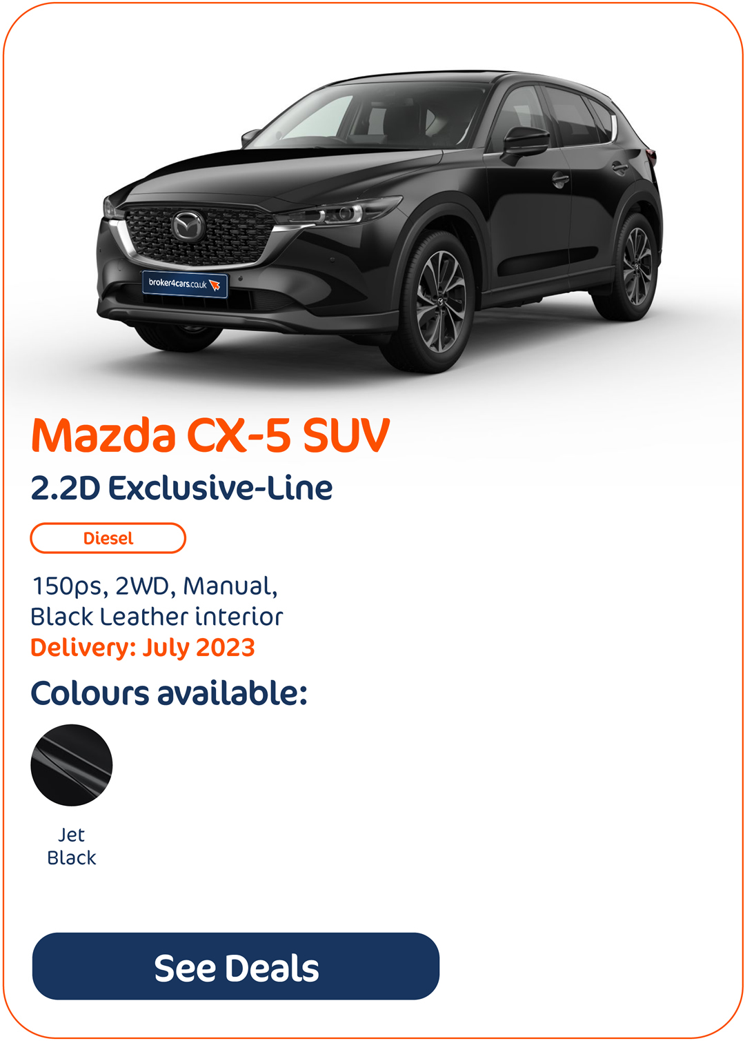 Mazda CX-5 SUV 2.2D Exclusive-Line - Click to Enquire